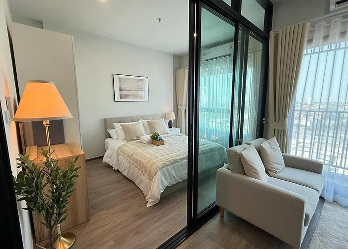 Appartement New 1-bedroom For Rent 0 Meters From Bts Wutthakat